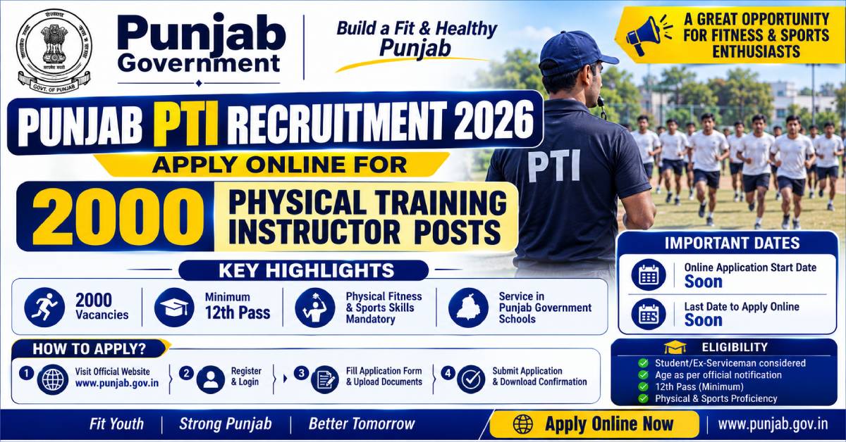 Punjab PTI Recruitment 2026